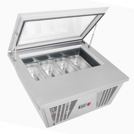 Polar G-serie tafelmodel ijsvriezer 4x Napoli pannen – RVS & glas