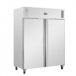 Polar U-serie dubbeldeurs staande koelkast 1300L RVS