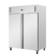 Polar U-serie dubbeldeurs staande koelkast 1300L RVS