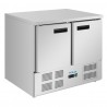 Polar G-Serie vrieswerkbank met dubbele deuren 240L RVS Zilver