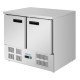 Polar G-Serie vrieswerkbank met dubbele deuren 240L RVS Zilver