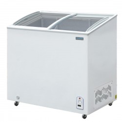 Polar G-Series display vrieskist 200L wit – RVS koelvriezer voor winkel en horeca