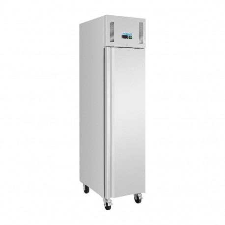 Polar G-serie Enkeldeurs slanke GN kastkoelkast RVS – 292L Zilver