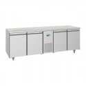 Polar U-serie energiezuinige 4-deurs vrieswerkbank 632L – RVS Werkbank