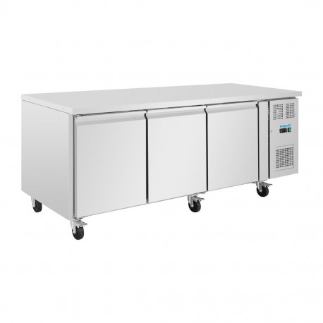 Polar U-serie RVS koelwerkbank met 3 deuren en euronorm opslag 634L