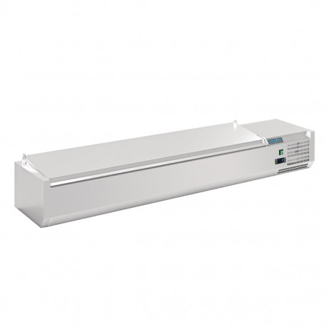 Polar G Serie opzetvoorbereidingskoelkast met deksel 8x 1/4GN – RVS