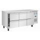 Polar U-serie Gastronorm koelwerkbank met zes laden - RVS