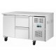 Polar U-Serie koelwerkbank RVS met 1 deur en 2 laden – 143L