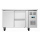 Polar U-Serie koelwerkbank RVS met 1 deur en 2 laden – 143L