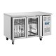 Polar U-serie Tweedeurs Displaykoeling Laag Model 205L - RVS