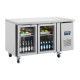 Polar U-serie Tweedeurs Displaykoeling Laag Model 205L - RVS