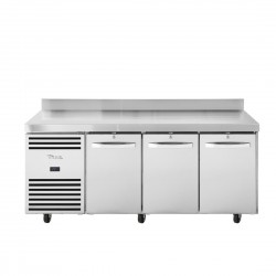True 3-Deurs Vrieskast TCF1/3 – RVS Vrieswerkbank met Werkblad 250L