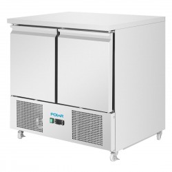 Polar U-serie geventileerde 2-deurs saladette 257L RVS