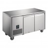 Polar U-serie premium tweedeurs vrieswerkbank 267L RVS Zilver