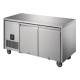 Polar U-serie premium tweedeurs vrieswerkbank 267L RVS Zilver
