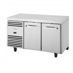 True TCR1/2 Dubbeldeurs Koelwerkbank 1/1 GN – RVS & Aluminium, Zilver