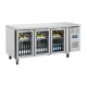 Polar U-serie Premium Driedeurs Displaykoeling Laag Model 358L RVS