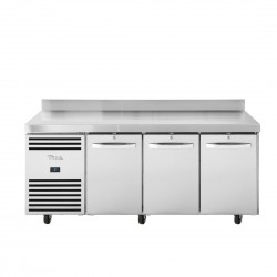True 3-Deurs Toonbank Koelkast TCR1/3 – RVS & Aluminium, Zilver