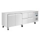 Polar U-serie Premium Koelwerkbank RVS – 2 Deuren, 4 Lades, 476L