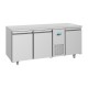 Polar U-serie Energiezuinige 3-deurs Koelwerkbank 474L - RVS, Grijs