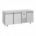 Polar U-serie Energiezuinige 3-deurs Koelwerkbank 474L - RVS, Grijs