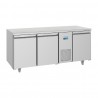 Polar U-serie Energiezuinige 3-deurs Koelwerkbank 474L - RVS, Grijs