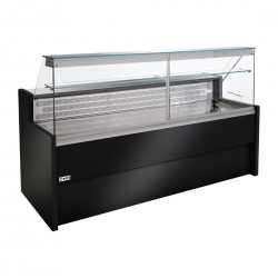 Zoin Tibet Toonbank Zwart 2000mm | RVS Koelvitrine voor Horeca