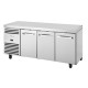 True TCR1/3 3-Deurs GN 1/1 Toonbank Koelkast – RVS Werkbank Zilver