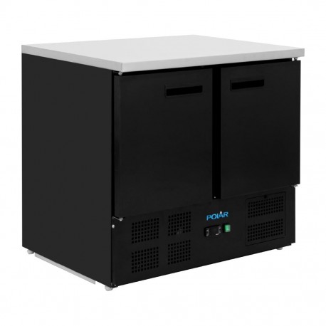 Polar G-serie Koelwerkbank Dubbele Deur Zwart 257L