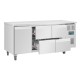 Polar U-serie RVS koelwerkbank met 1 deur en 4 lades - 358L