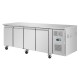 Polar U-serie vier deurs counter koelkast 553L RVS