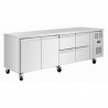 Polar U-serie RVS koelwerkbank met 4 lades & 2 deuren – 284L