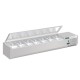 Polar G-serie opzetkoelvitrine met deksel 7x GN 1/4 – RVS