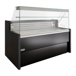 Zoin Tibet Serve Over Counter Zwart 1500mm - RVS Koeltoonbank