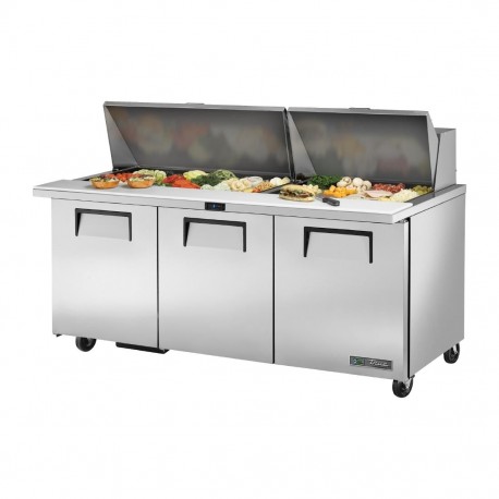 True Werktafel Met Koelkast TSSU-72-30M-B-ST-HC – RVS Werkbank Met Koeling