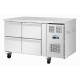 Polar U-serie RVS koelwerkbank met 4 laden, gastronorm 105L