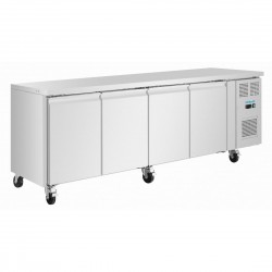 Polar U-serie vierdeurs slanke koelwerkbank RVS - 312L