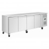Polar U-serie vierdeurs slanke koelwerkbank RVS - 312L