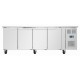 Polar U-serie vierdeurs slanke koelwerkbank RVS - 312L