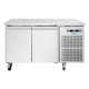 Polar U-serie Koel-vrieswerkbank met 2 Deuren 124L RVS Zilver