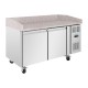 Polar U-Serie Dubbele Deur Pizza Werkbank met Granieten Blad – 428L