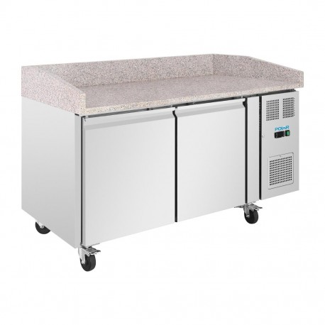 Polar U-Serie Dubbele Deur Pizza Werkbank met Granieten Blad – 428L