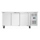 Polar U-Series koelwerkbank 3 deurs smal 231L RVS Grijs