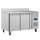 Polar U-serie Werkbankkoeling Dubbele Deur met Achterwand RVS Zilver 282L