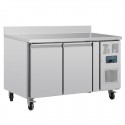 Polar U-serie Werkbankkoeling Dubbele Deur met Achterwand RVS Zilver 282L