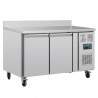 Polar U-serie Werkbankkoeling Dubbele Deur met Achterwand RVS Zilver 282L