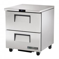 True Diepvrieskast Met 2 Lades TUC-27F-D-2-HC – RVS Onderbouwvriezer Zilver