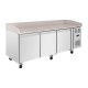 Polar U-serie Bakkerij Counter Koelkast met Granieten Blad 634L - RVS Werkbank Zilver