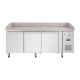 Polar U-serie Bakkerij Counter Koelkast met Granieten Blad 634L - RVS Werkbank Zilver