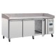 Polar U-serie Bakkerij Counter Koelkast met Granieten Blad 634L - RVS Werkbank Zilver